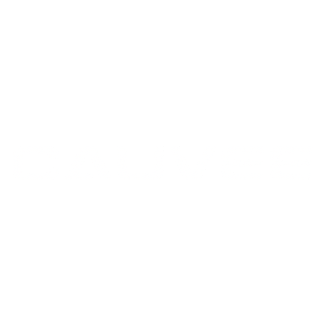 The Cauvee transparent background logo in white