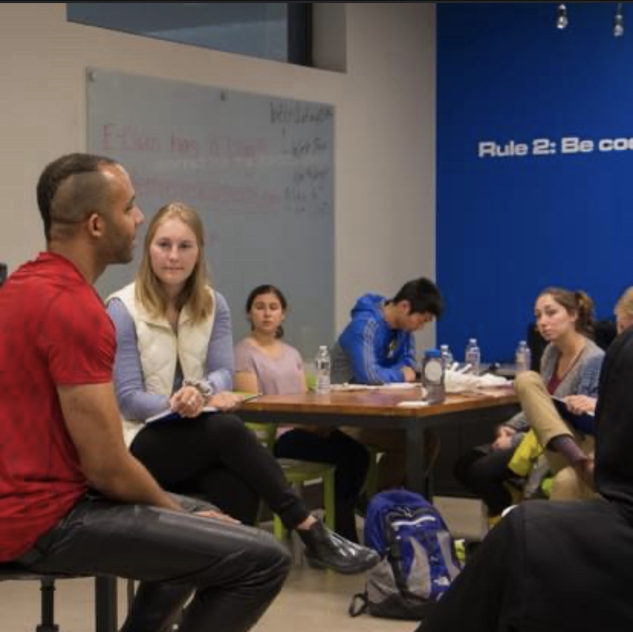 Cauvee speaking at the Horn Entrepreneur Program at the University of Delaware